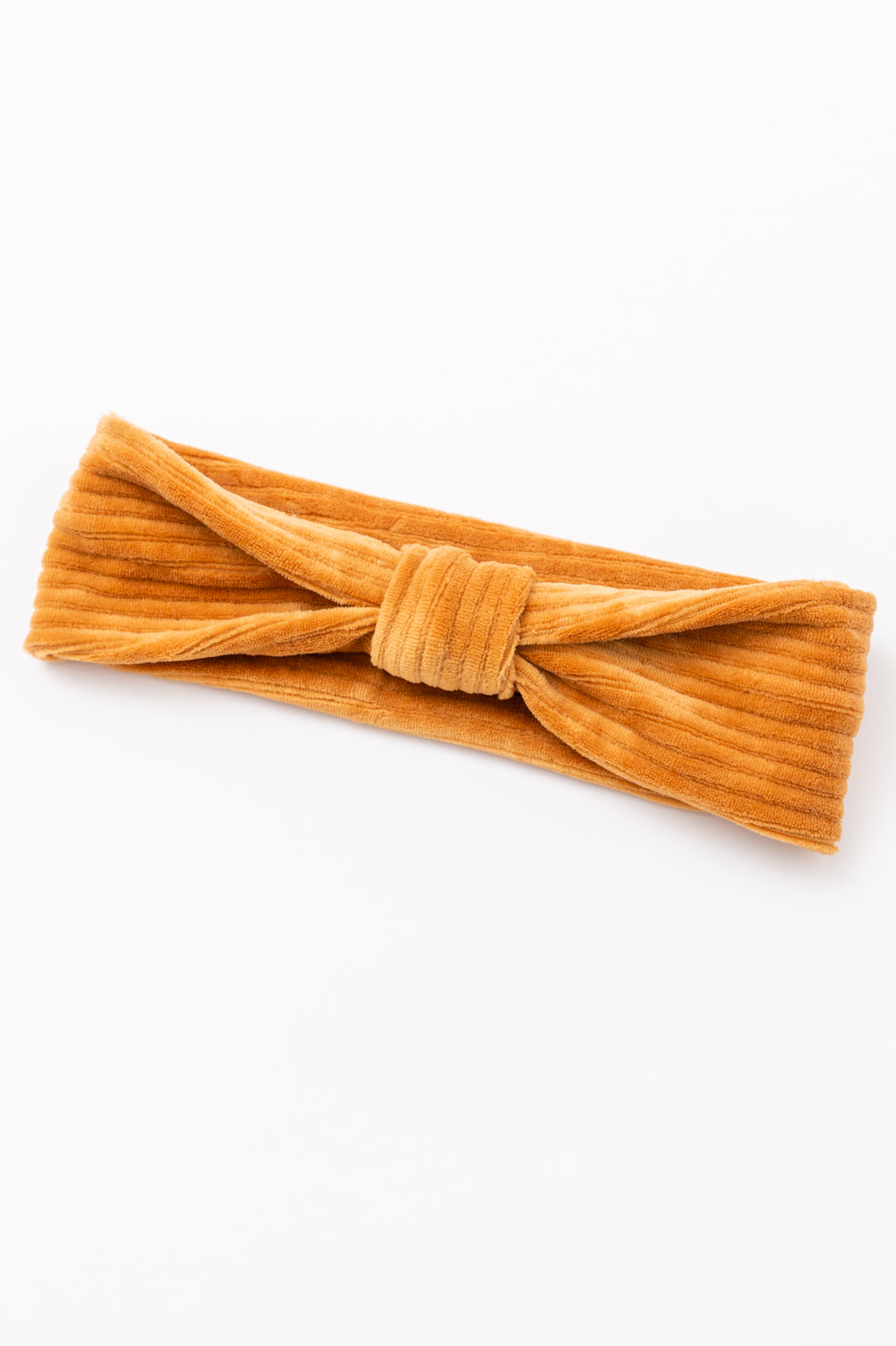 Perfect Plush Corduroy Headband In Pumpkin