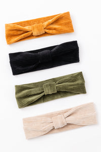 Perfect Plush Corduroy Headband In Pumpkin