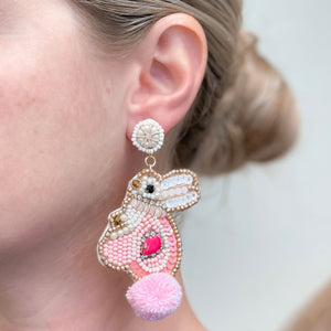 PREORDER: Bunny Seed Bead Statement Earrings