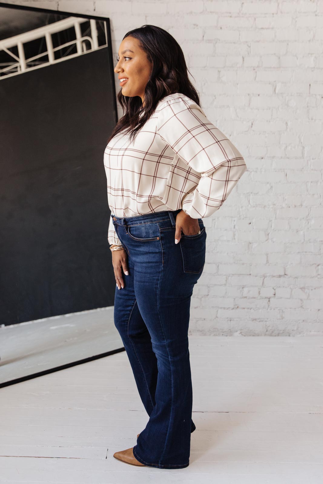 Playing In Plaid Top