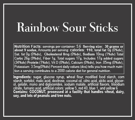 Sweetables | Rainbow Sour Sticks