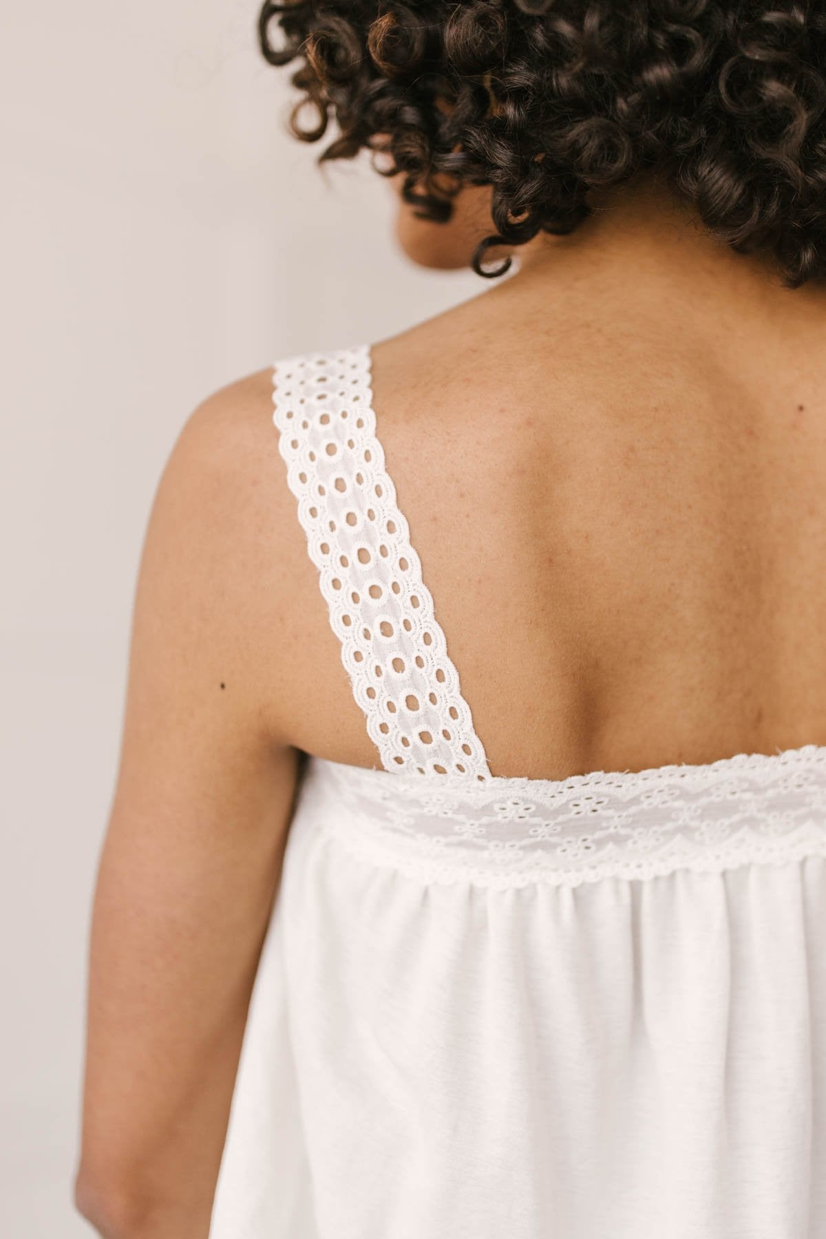 Southern Living Eyelet Trimmed Tank