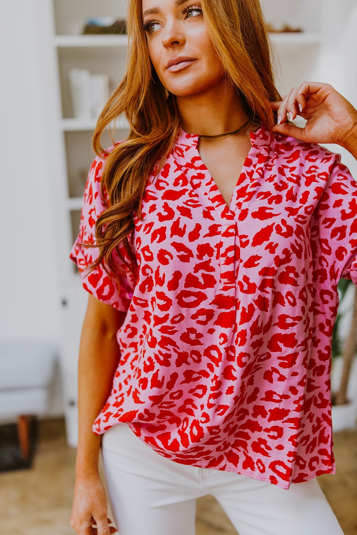 Sassy & Sophisticated Animal Print Blouse