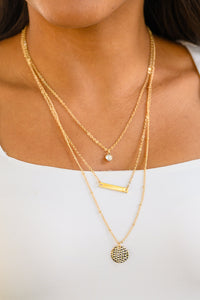 See You Soon Layered Necklace In Gold