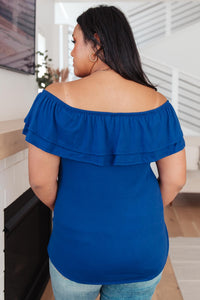 Sexy Señorita Off-Shoulder Top In Blue