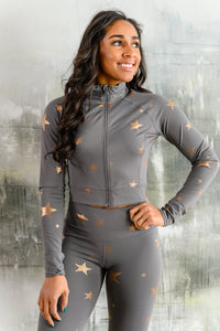 Shine Like A Star Zip Up Workout Jacket