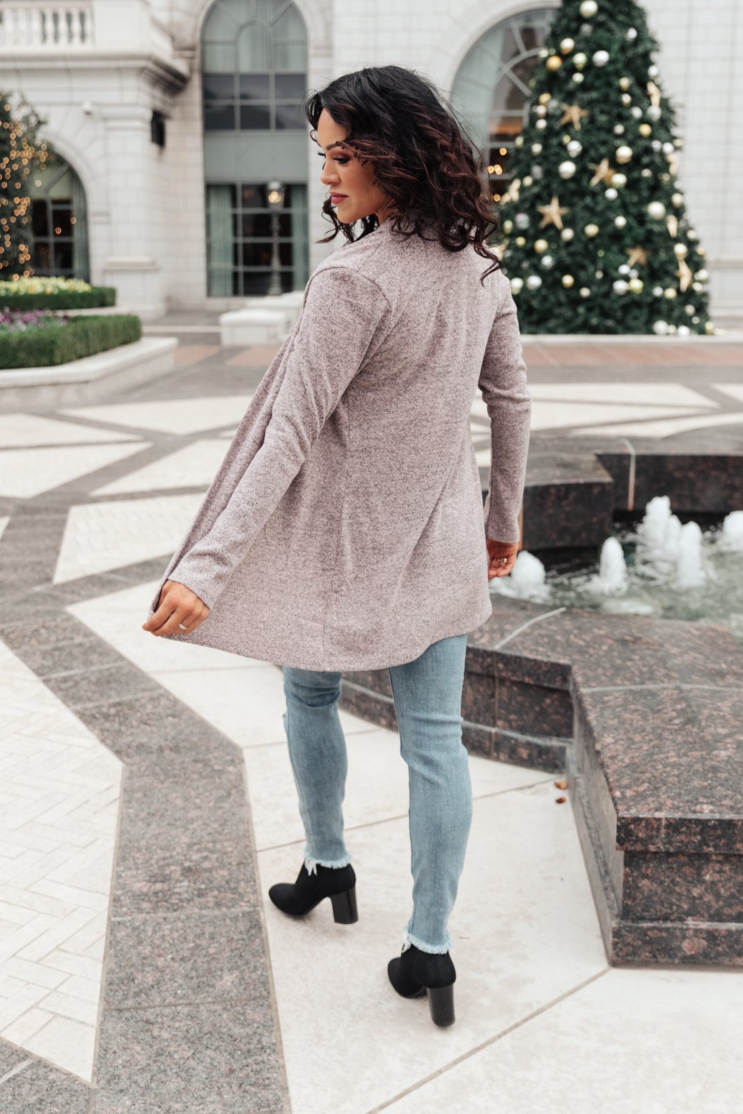 DOORBUSTER Sienna Sweater knit Cardigan In Light Blush