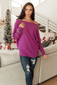 DOORBUSTER Snowed In Sweater in Magenta