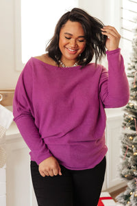 DOORBUSTER Snowed In Sweater in Magenta