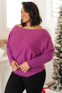 DOORBUSTER Snowed In Sweater in Magenta