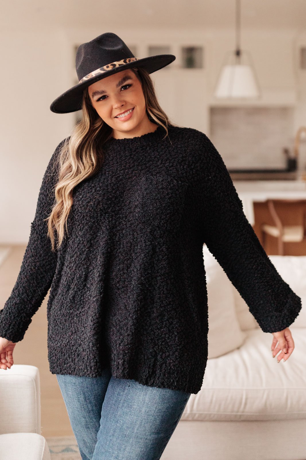 Snuggle Up Sweater in Black