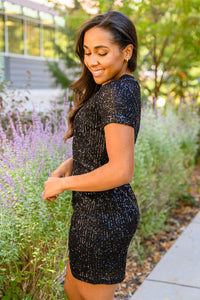 Sparkle The Night Away Sequin Dress In Black