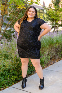 Sparkle The Night Away Sequin Dress In Black