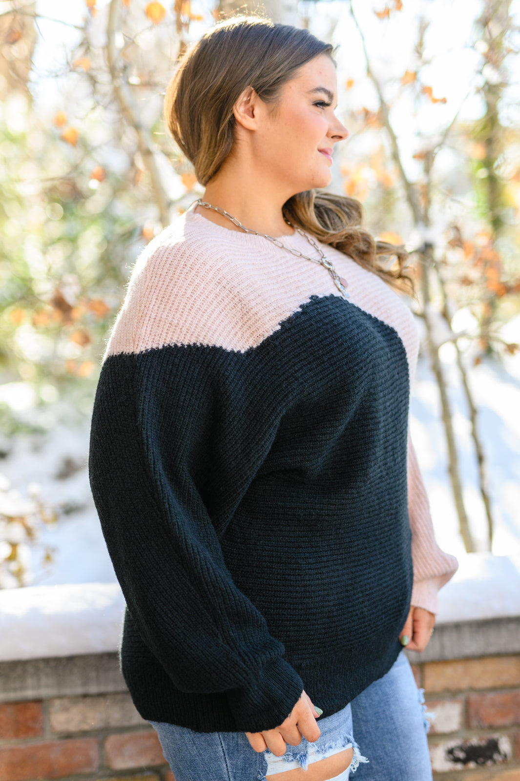 Speaks To My Heart Wave Knit Pullover