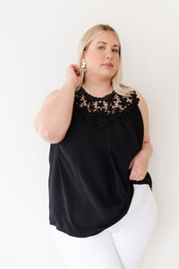 Spring Has Sprung Top in Black