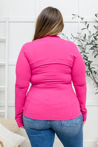 Staying Swift Activewear Jacket in Raspberry