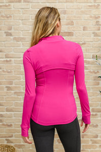 Staying Swift Activewear Jacket in Raspberry