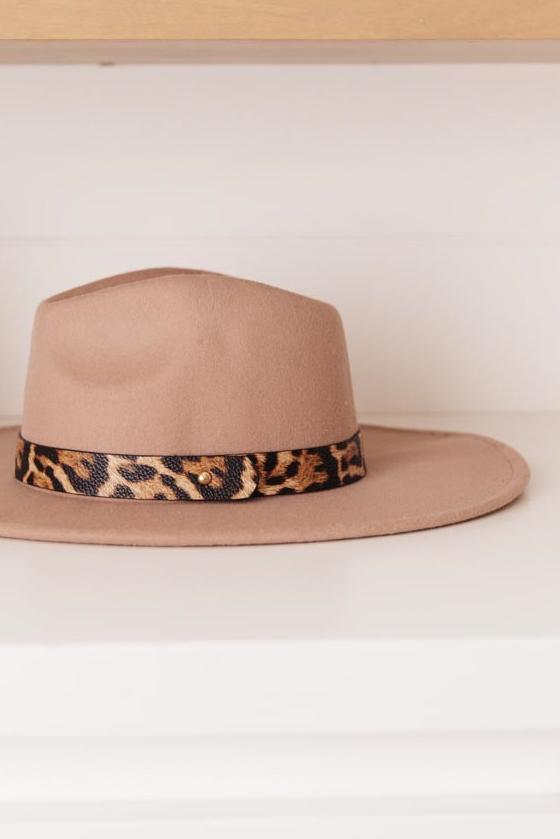 Stripe Of Sassy Hat in Khaki