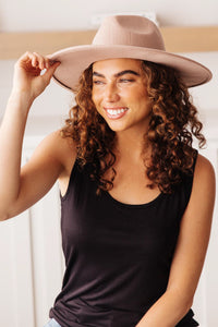 Stripe Of Sassy Hat in Khaki