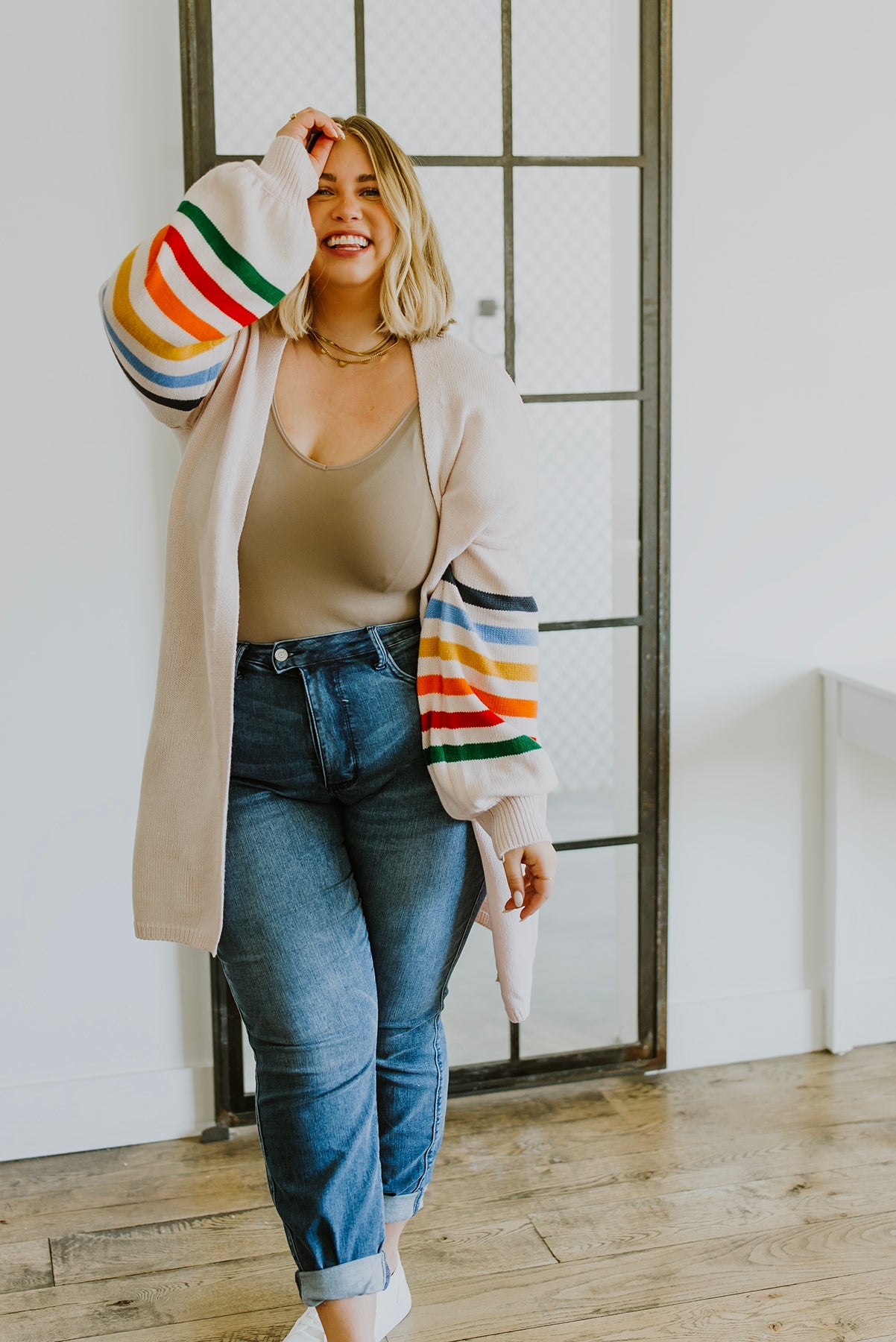 Struck Gold Rainbow Sleeve Cardigan