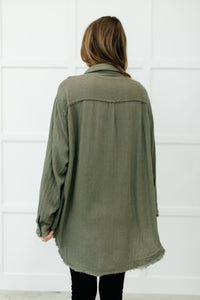 Sweet Kiss Shacket in Olive