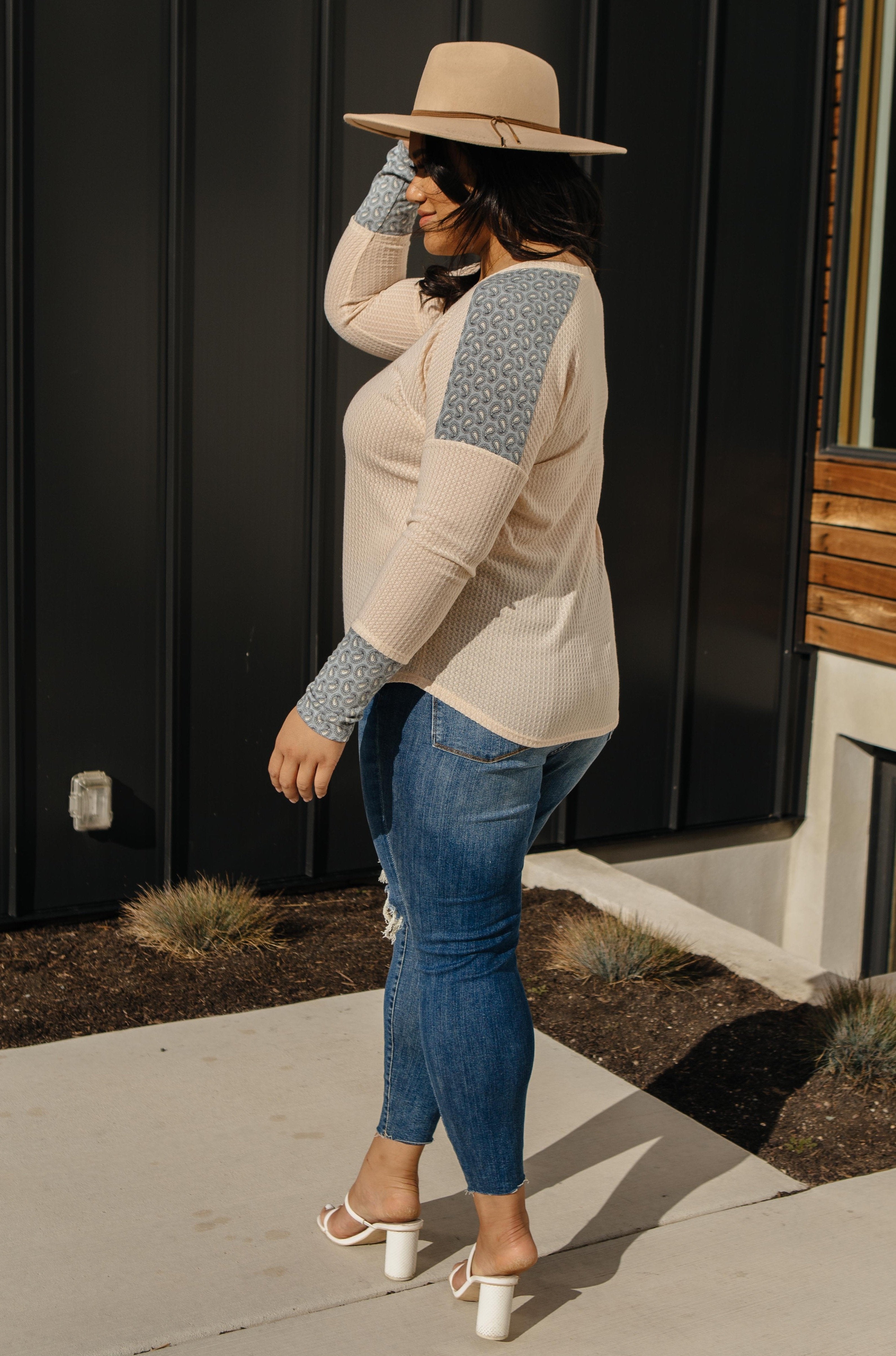 Sweet Pea Paisley Top in Blue