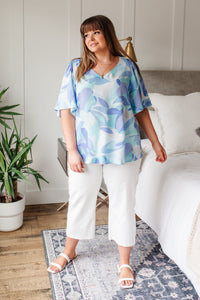 The Tropics Top In Blue