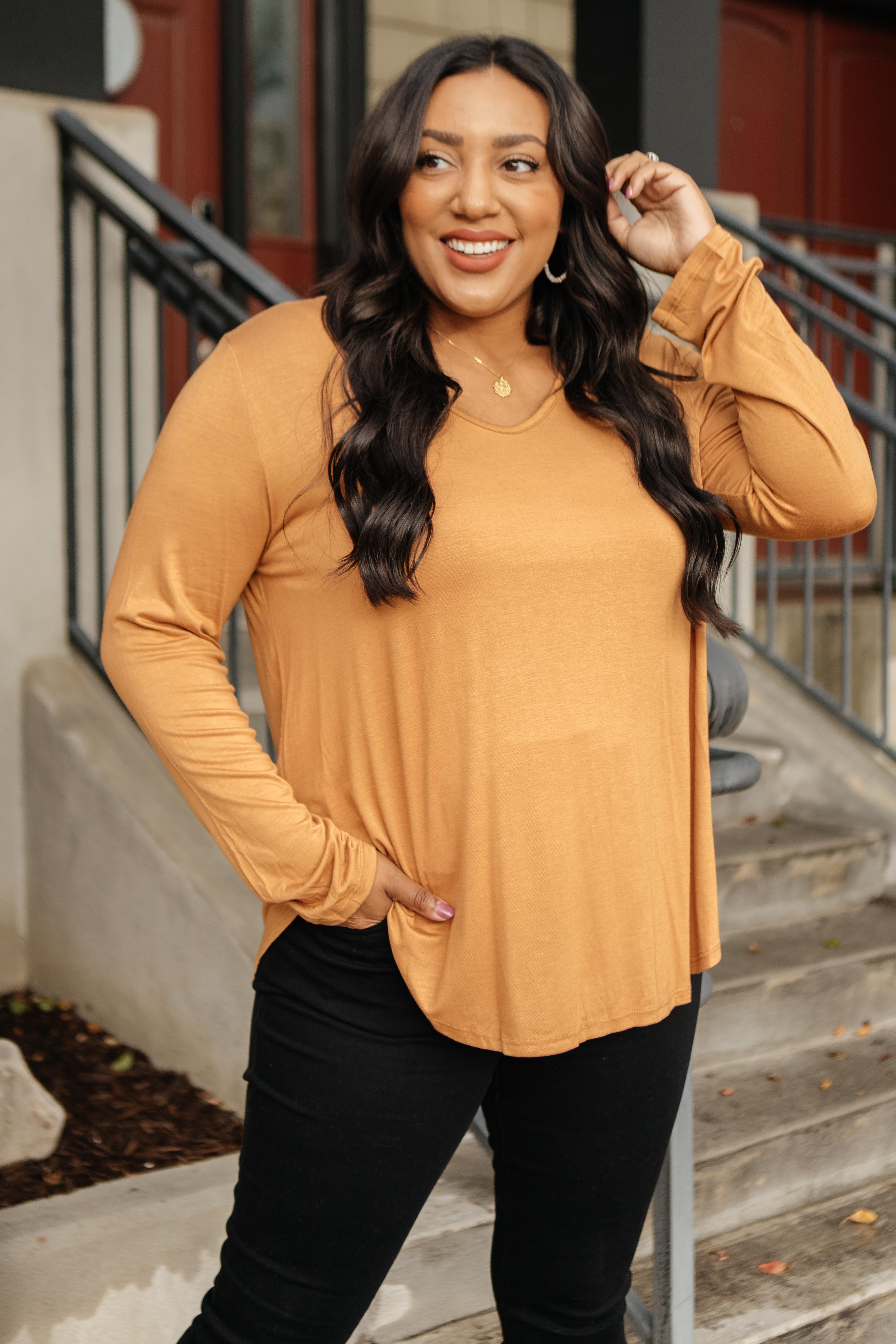 The Wendi Top in Harvest Orange