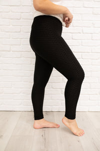 DOORBUSTER Let's Go Textured Leggings in Black