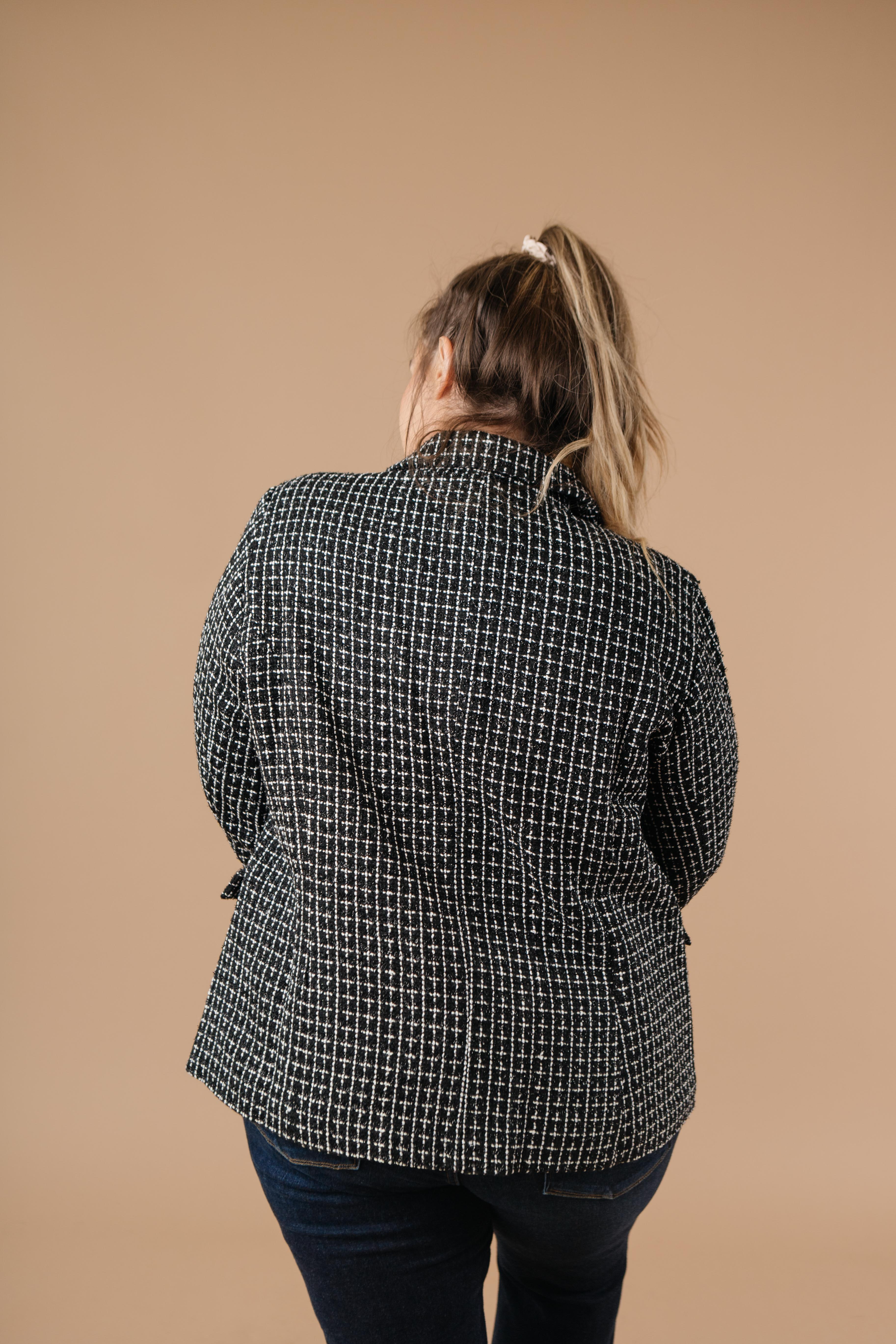 Tweedle Delightful Tweed Blazer In Black