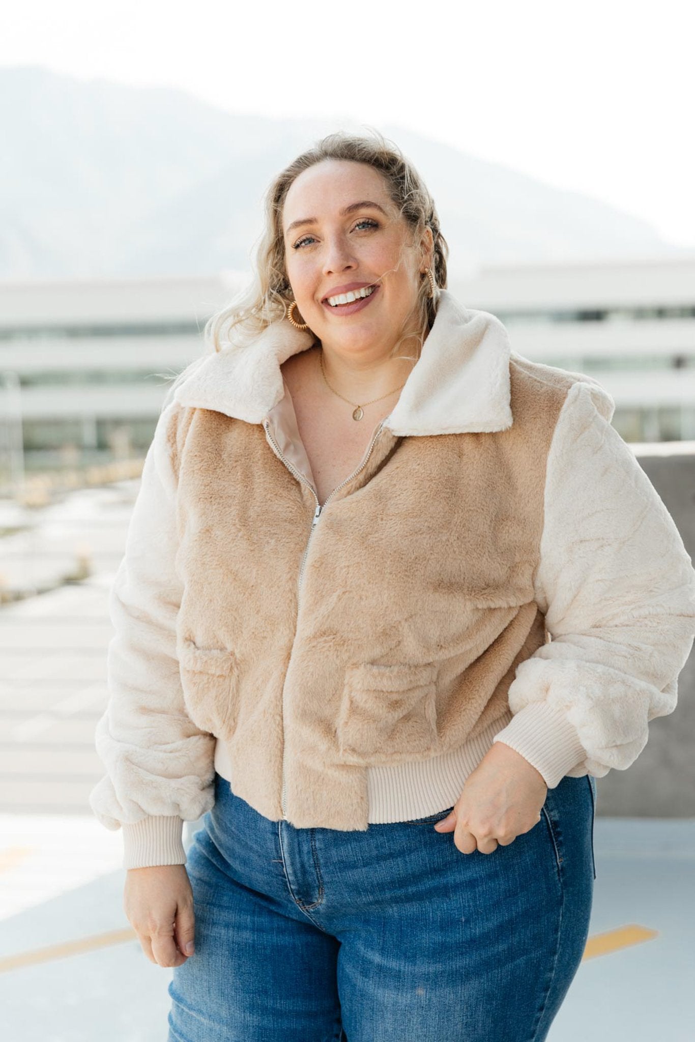 Two Toned Teddy Bear Jacket