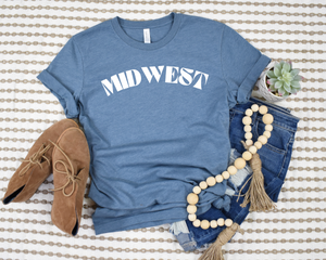 PREORDER: Midwest Graphic Tee in Heather Slate