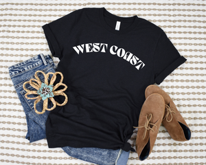 PREORDER: West Coast Graphic Tee in Heather Black