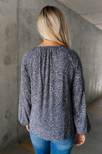 Open Sky Boho Tunic in Charcoal