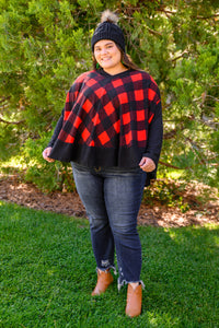 Warm Me Up Buffalo Plaid Top