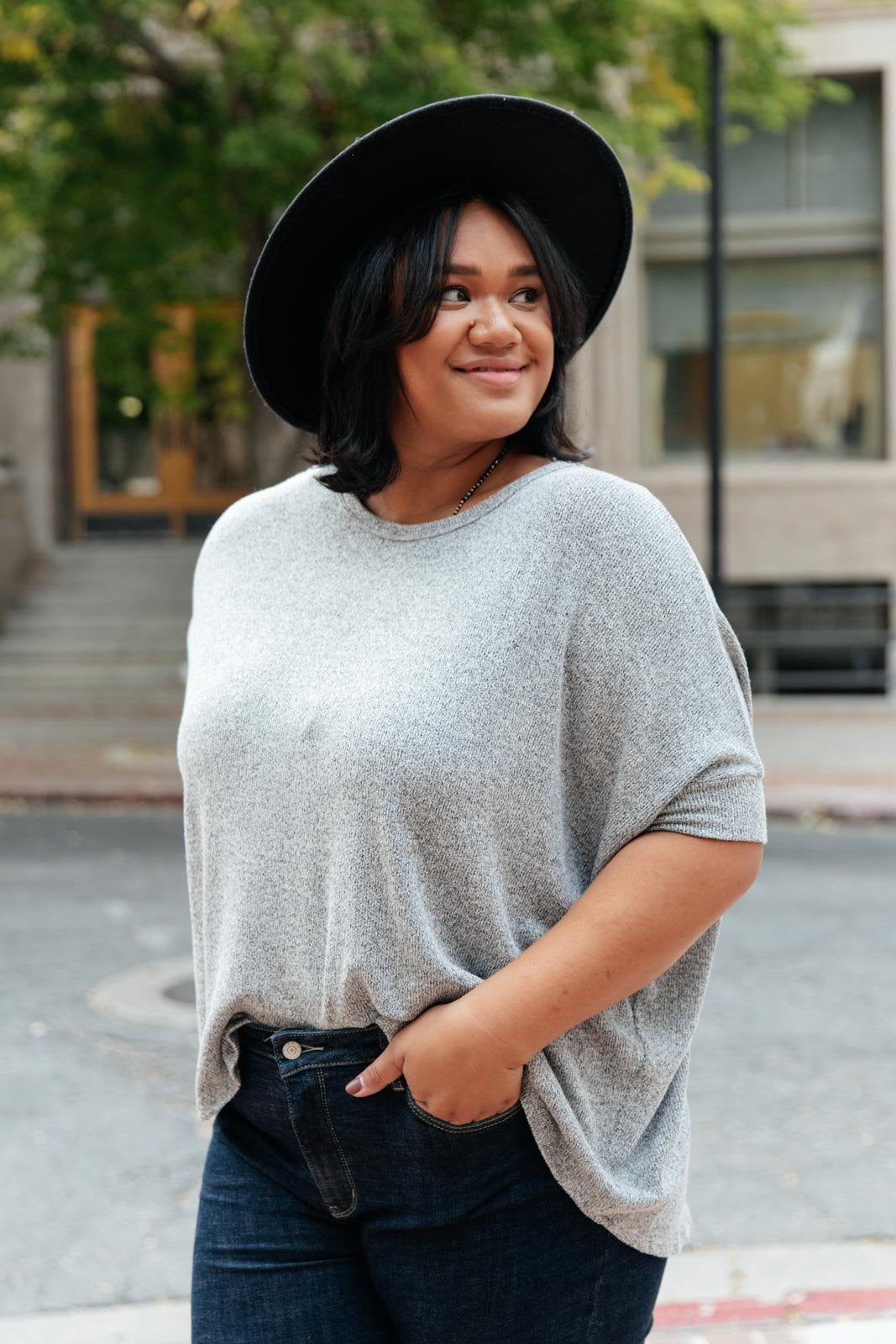 Weekend Wonder Top in Gray