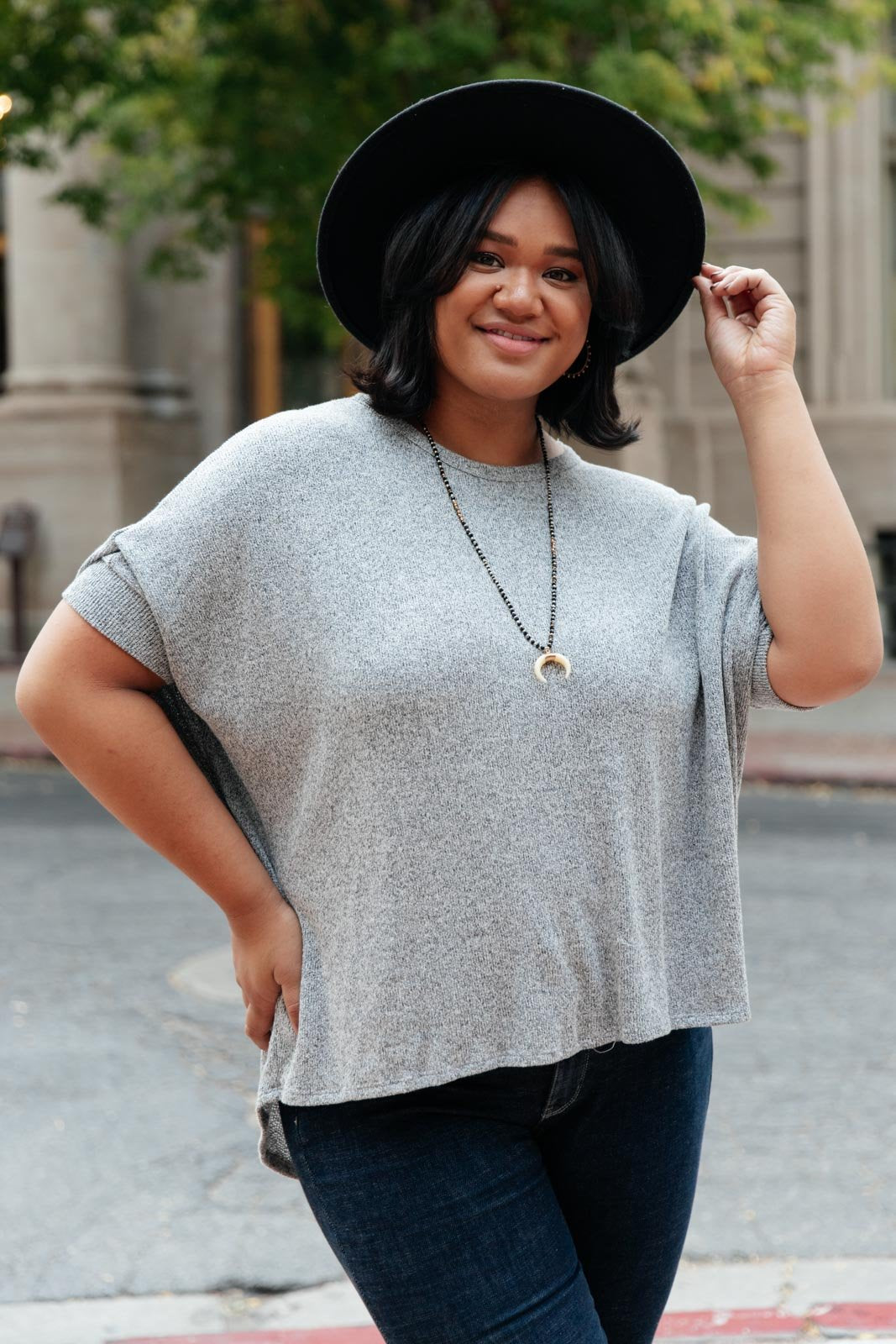 Weekend Wonder Top in Gray