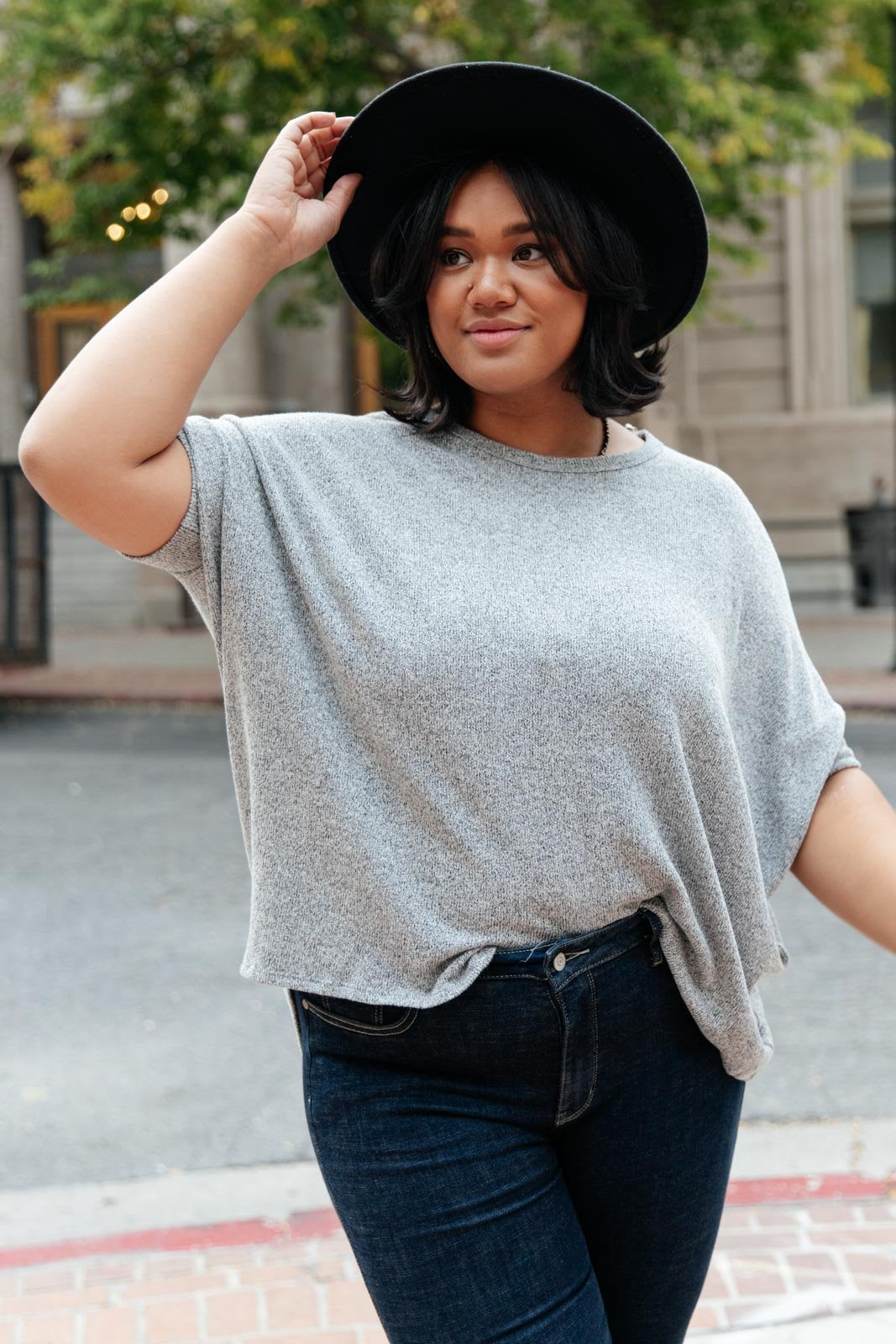 Weekend Wonder Top in Gray