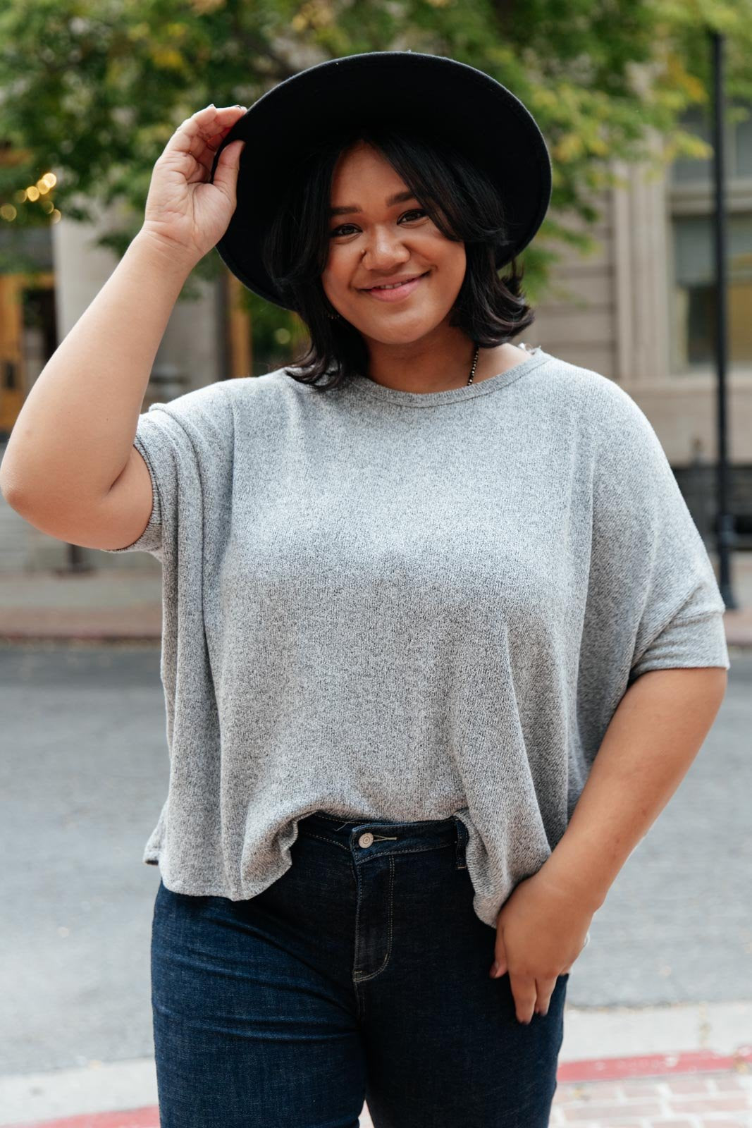 Weekend Wonder Top in Gray