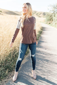 Wild One Top in Brown