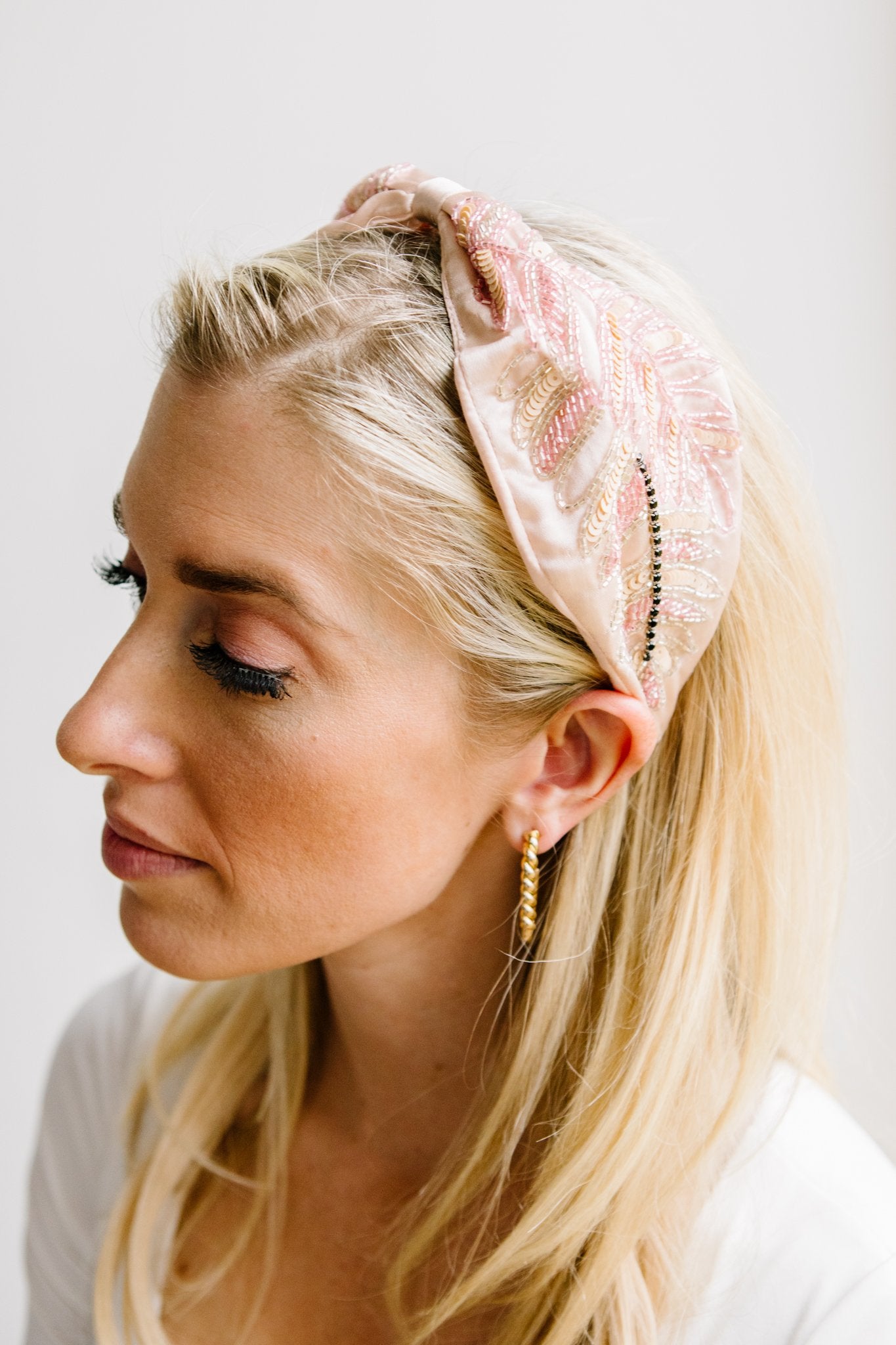 Wilhelmina Beaded Silk Headband