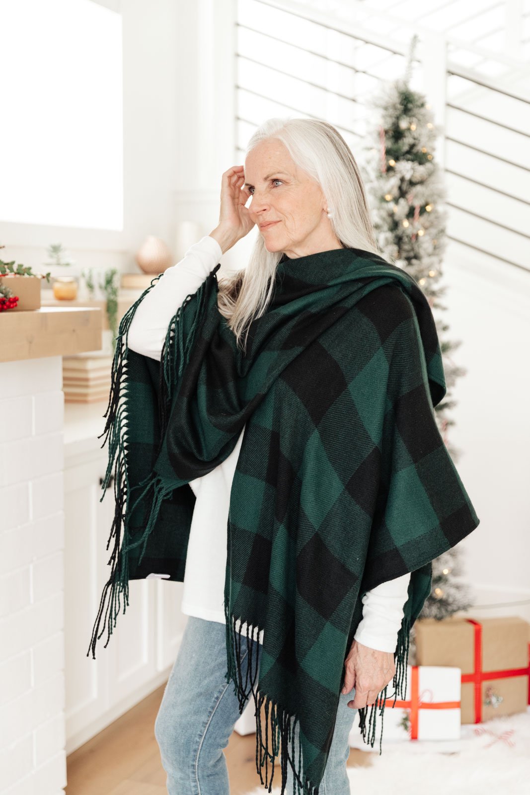 DOORBUSTER Wishes Shawl Come True in Hunter Green