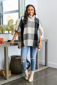 Your Next Favorite Roll Neck Sweater Poncho