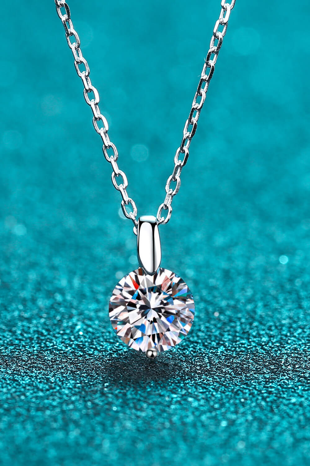 2 Carat Moissanite Solitaire Necklace