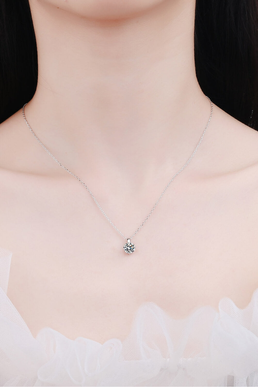 2 Carat Moissanite Solitaire Necklace