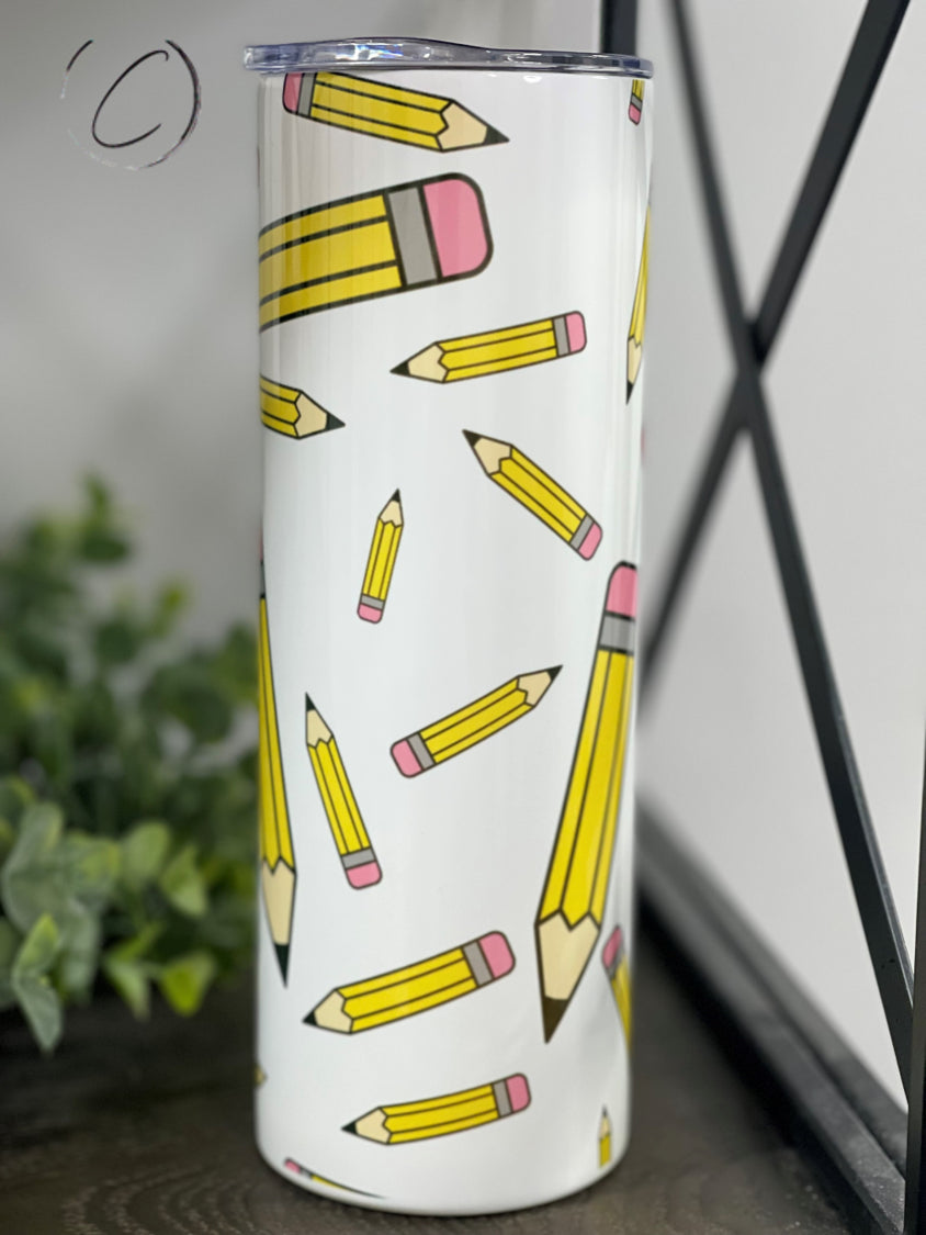 PREORDER: Pencils 20oz Skinny Tumbler