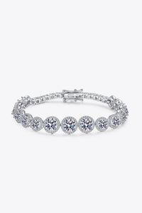 10.4 Carat Moissanite Halo Bracelet