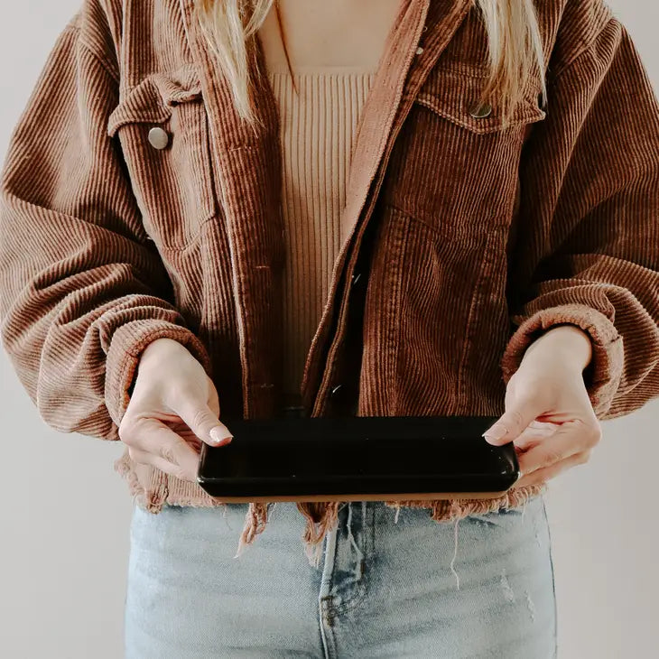 PREORDER: Stoneware Tray in Matte Black