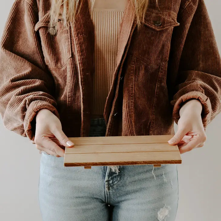 PREORDER: Rectangular Wood Tray Natural