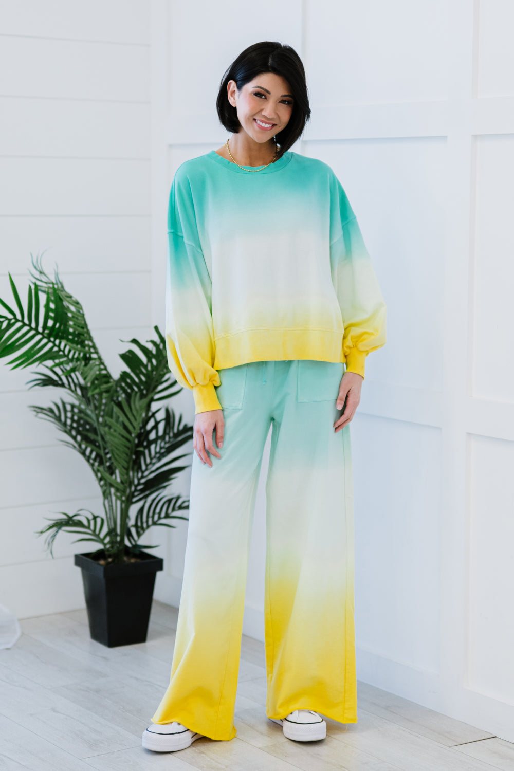 St. Thomas Ombre Wide Leg Sweat Pants